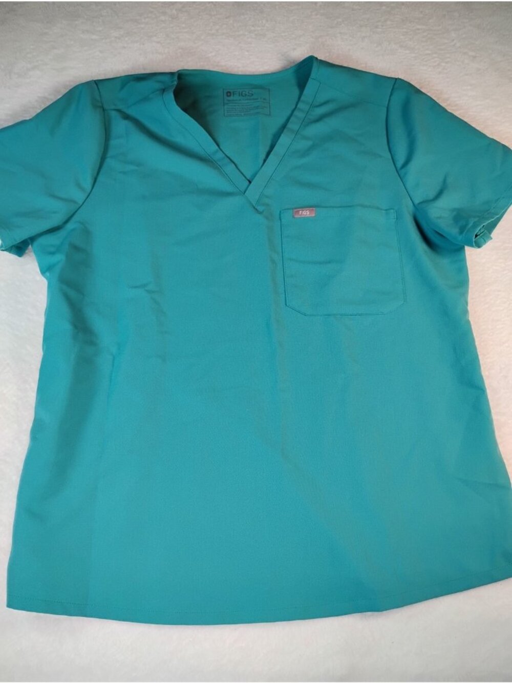Figs Catarina Scrub Top Medical Stretch Pocket XL Teal